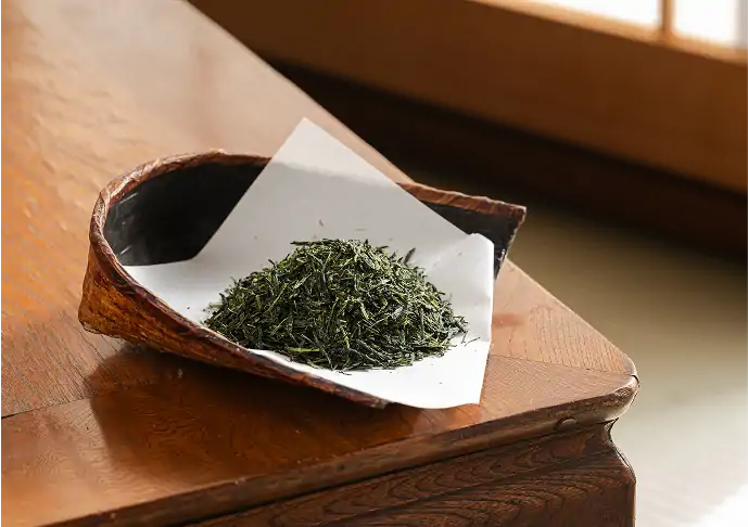 玉露の荒茶
